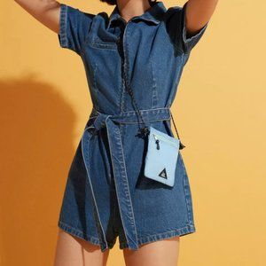BDG Urban Outfitters Hey Sunshine Blue Denim Romper
